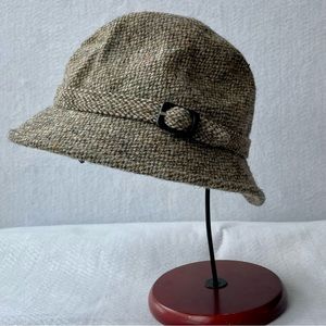 Vintage Dunn & Co Harris Tweed Wool Walking Hat Size 7 1/8